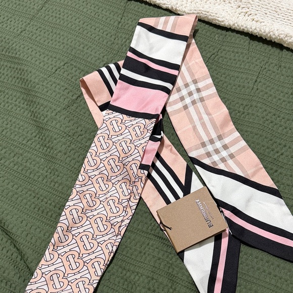 Burberry Accessories - Burberry Multicolor Monogram Silk Scarf